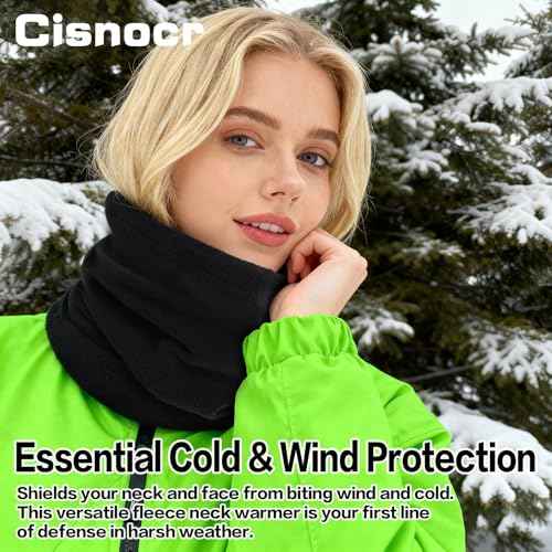 4 Pieces Winter Neck Warmers Fleece Gaiter Windproof Face Face Mask Scarf Covering for Men Women
