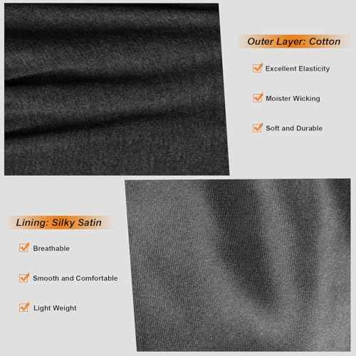 MLTUAGE 2 Pcs Satin Lined Silky Head Wraps for Men, Halo Turban Durag Head Scarf
