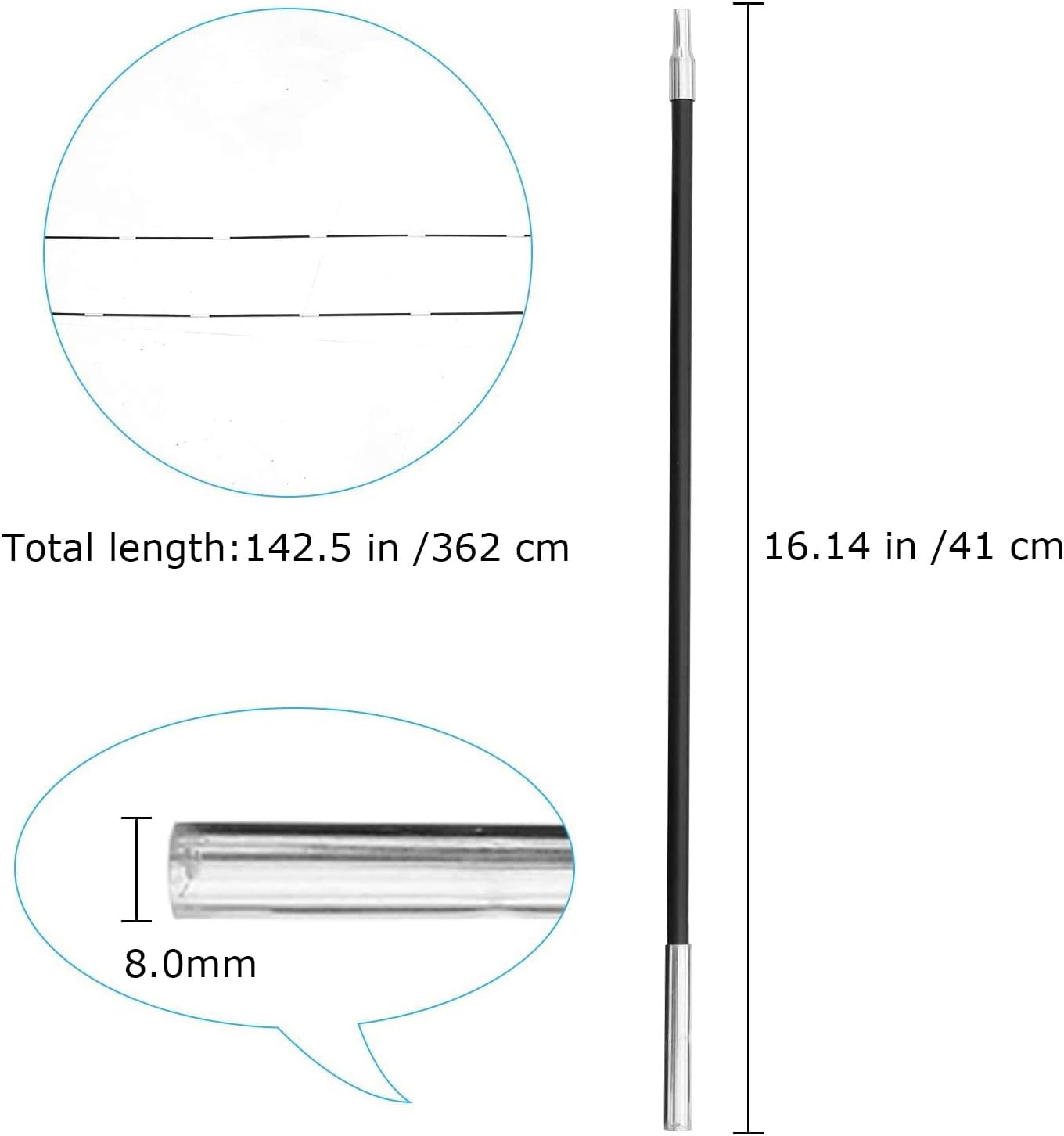 Beach Tent Poles for 3-8 Person Tents - Durable Replacement Poles for Outdoor Use