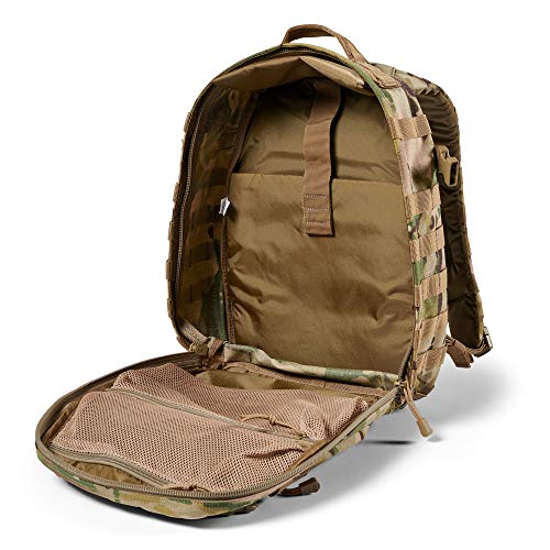 5.11 Tactical Backpack – Rush 12 2.0 – Military Molle Pack, CCW with Multiple Compartments, 24 Liter, Small, Style 56562, Multicam