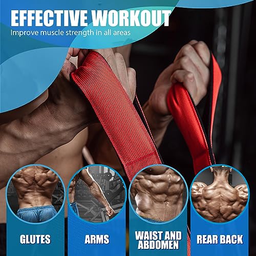 MANUEKLEAR Tricep Rope Cable Attachment Handles, Greater Range of Motion, Tricep Pull Down Rope for Push Downs, Crunches, Facepulls for Professional Gym (Red)