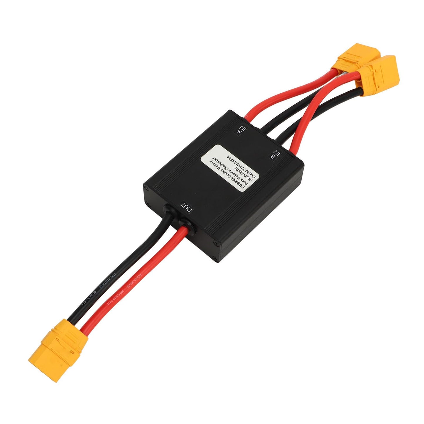 VGEBY Dual Battery Adapter, 60A High Current Capacity Electric Battery Interface, Electric Battery Interface, Discharge Balancer for Electric Tools, Drones, and Electronics