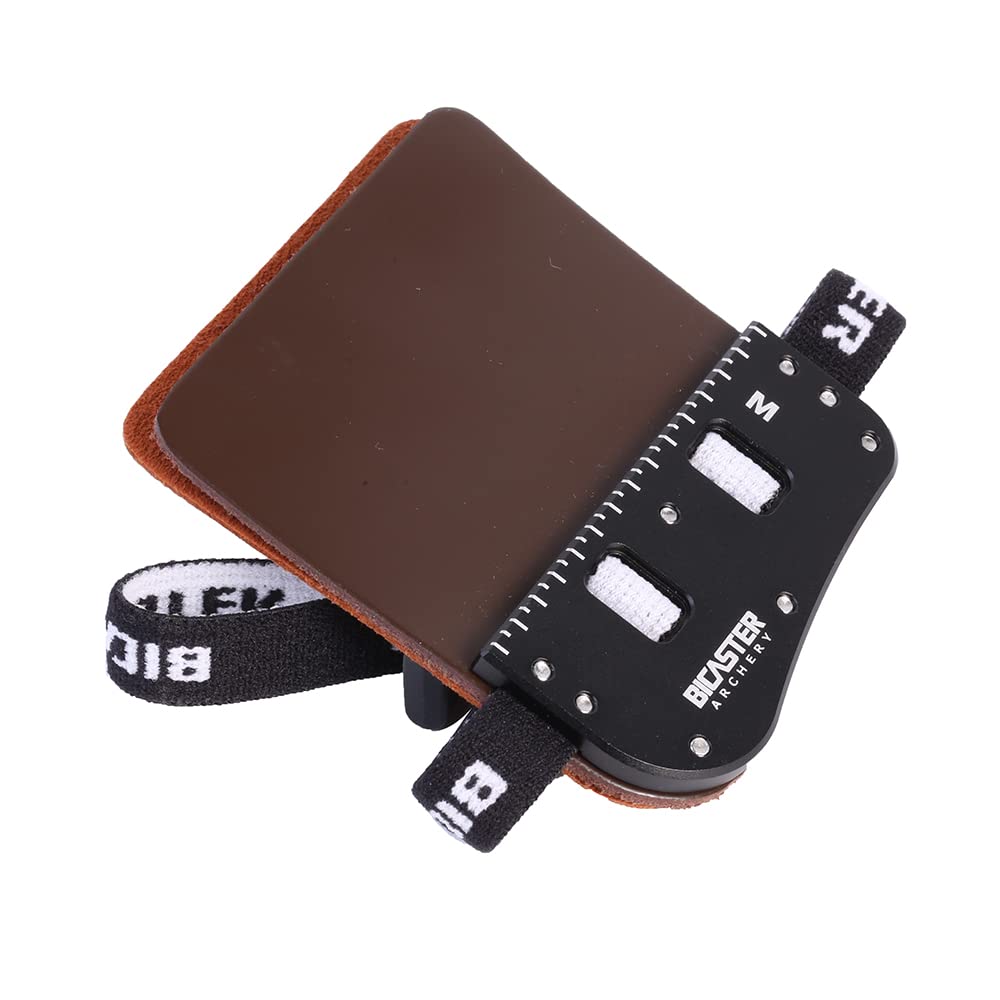BICASTER SP3 Barebow Finger Tabs Cowhide Face+Aluminum Plate (Large, Right Handed)