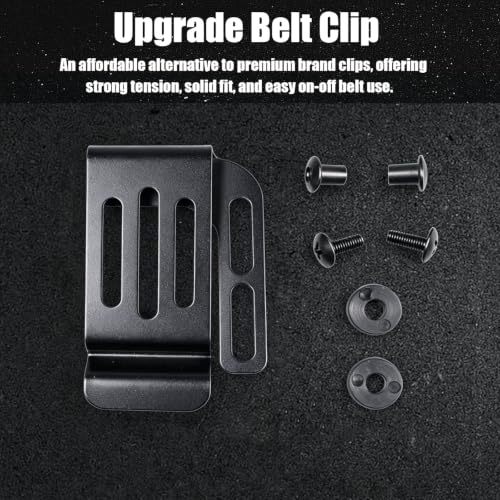 Metal Belt Clip for Kydex Holster & Knife Sheath - Adjustable Tactical Carry