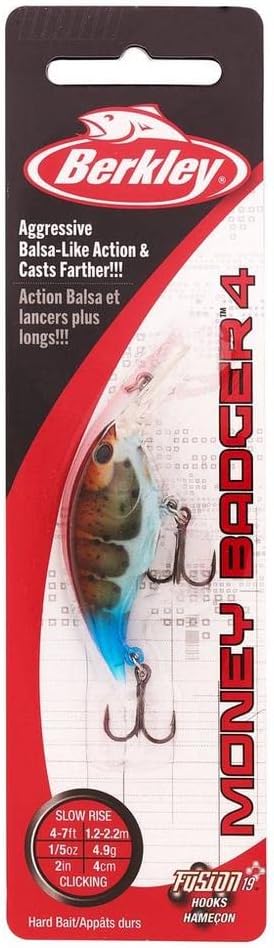Berkley Money Badger Fishing Hard Bait - Durable Lure for Freshwater Fishing | 3-Inch, Multi-Color Options