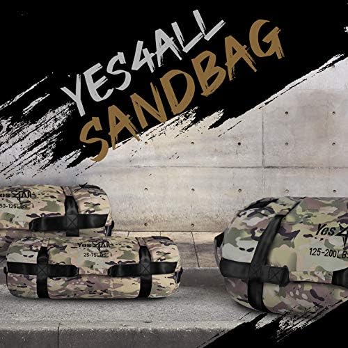 Yes4All Workout Sandbags, Heavy Duty Sandbags - Camouflage - S