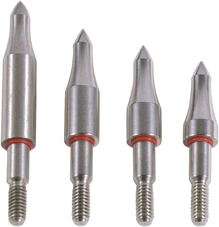 Archery Field Points - 12/24 Pack Stainless Steel Arrow Tips | 5/16" Cutting Diameter, 75-300 Grain for Target Practice & Hunting