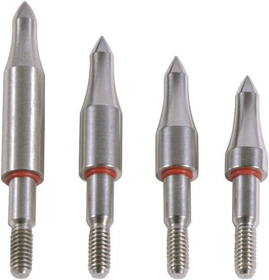Archery Field Points - 12/24 Pack Stainless Steel Arrow Tips | 5/16" Cutting Diameter, 75-300 Grain for Target Practice & Hunting