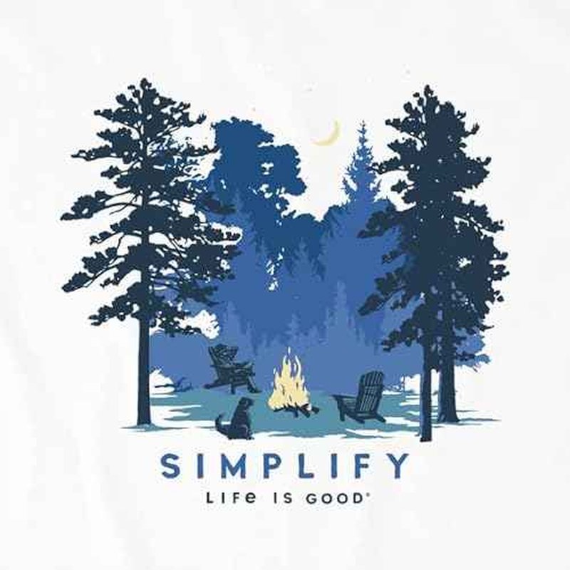 Life is Good Men's Simplify Campfire Long Sleeve Crusher Tee