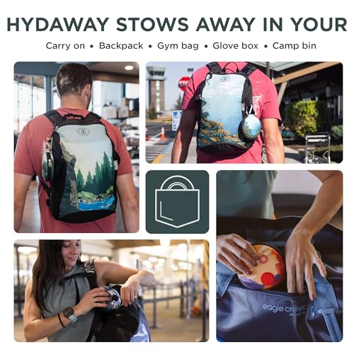 HYDAWAY Collapsible Water Bottle Travel Case - Store & Protect Bottles, Bowls & Folding Cups I Travel, Camping, Hiking & Festival Essentials, TSA Mini Accessory Bag for Air Travel with Carabiner Clip