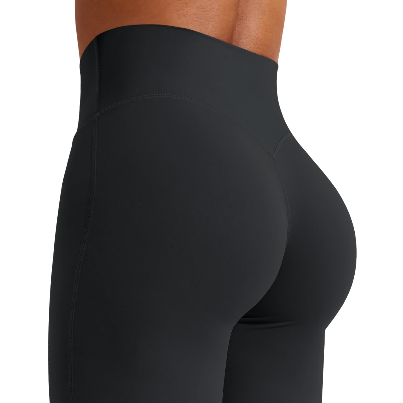 YEOREO Workout Leggings Womens No Front Seam Straight Leggings 31.5" Thin Fleece High Waist Buttery Eddiy Gym Yoga Pants Black XS