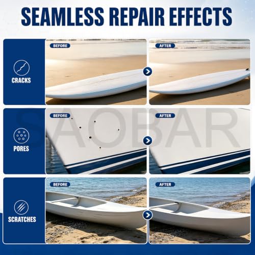 SAOBAR Epoxy Surfboard Repair Kit for Cracks Scratches Waterproof & Flexible