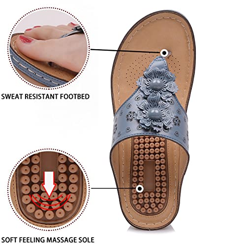 WAJCSHFS Sandals for Women 2024 Orthopedic Casual Wedge Platform Sandals Summer Dressy Lightweight Anti Slip Breathable Shoes