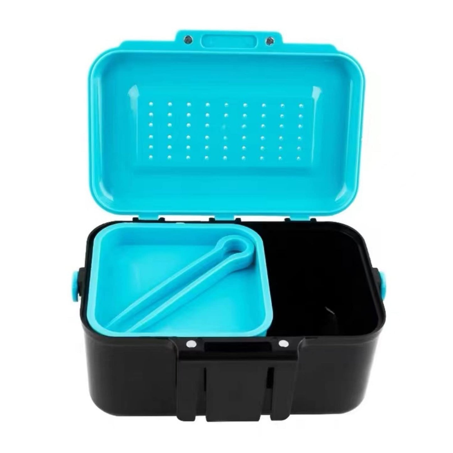 Comsnows 2PCS Worm Bait Holder, Bait Storage Box, Fishing-Accessories Boxes Storage Containers （Blue）