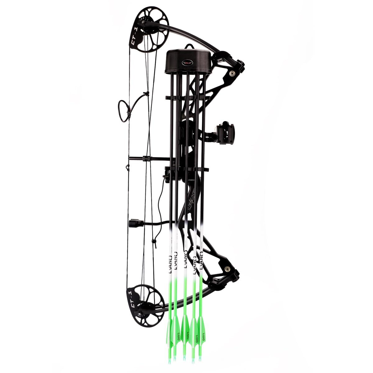 LWANO 5 Arrow Quiver,Archery Compound Bow Quiver for Hunting with Quick Release, black