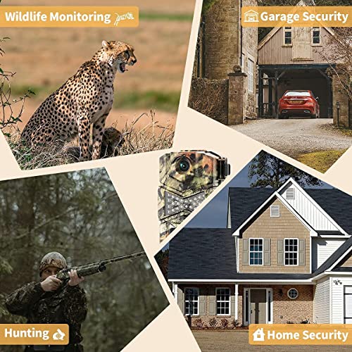 WOSODA Trail Cameras 2 Pack 30MP 1080P HD, Waterproof Game Camera Motion Activated with Fast Trigger Time Infrared Night Vision, Hunting Camera for Outdoor Wildlife Monitoring