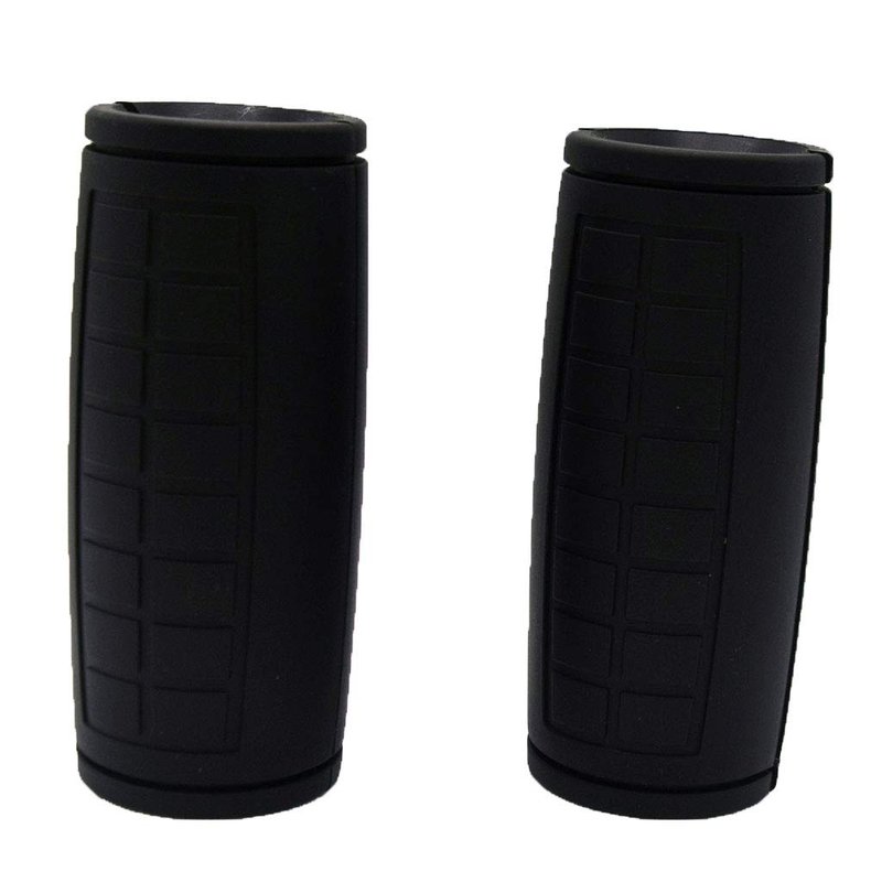 Rivotrance Thick Bar Adapter for Standard Barbells, Pull Up Bar and LAT Pull Down Cable Machine Attachment - Durable Silicone Rubber Dumbbell Handle Grips for Weight Lifting & Fitness Training (Black)