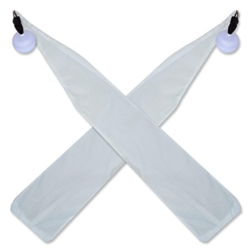 UltraPoi - UltraSocks XL w/Swivel Knob Handles Set of 2 - White Non-Stretch Socks - for LED or Practice (No Lights)