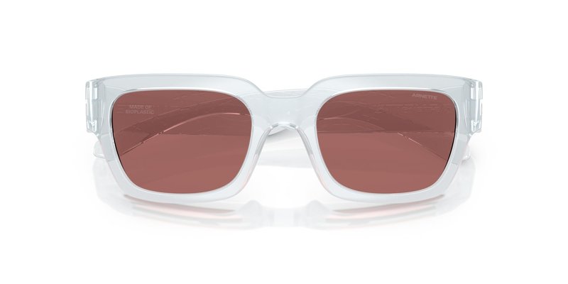 ARNETTE AN4354 Myndegap Sunglasses, Transparent Ice/Dark Violet, 49 mm