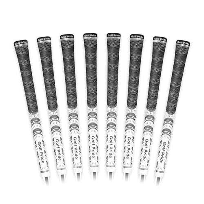 Golf Pride MCC Golf Club Grip - All-Weather Hybrid Grip - Brushed Cotton Cord & Pebbled Texture - Moisture-Wicking Technology - White