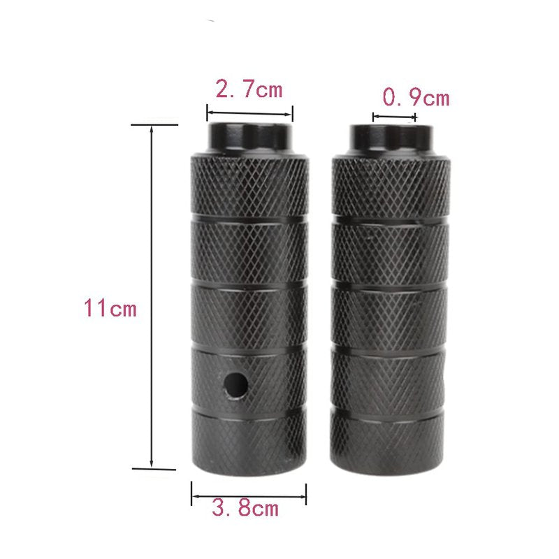 Free-fly 1 Pair Foot Stand Peg, Aluminum Alloy Bike Pegs Foot Pedals Backseats Stands Pack of 2 - Black