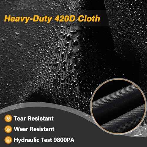 EVERBUL Bike Cover for 1 or 2 Bike 79'' L x 30'' W x 44'' H, Outdoor Waterproof Bicycle Covers with Lock Hole, 420D Heavy Duty Fabric Rain Sun UV Dust Wind Proof for Mountain, Road Bike, EBike