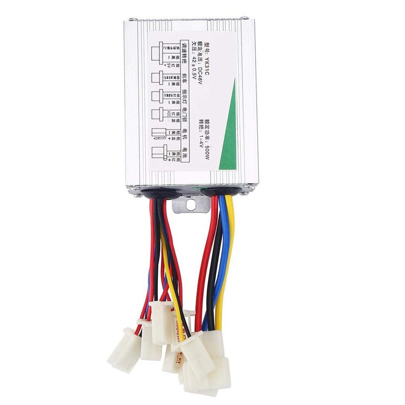 Electric Motor Controller, Scooter Speed Controller, 48V 500W Motorcycle Speed Brush Controller for Electric Scooter
