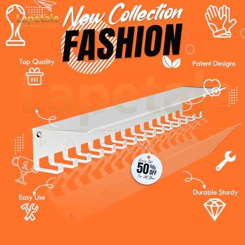 Non-Slip Trophy Shelf,Trophy and Medal Display Shelf, Medal Hanger Display For Wall with 16inchL,Shelves For Trophies medal display Upgraded Medal Holder display For gymanstics,race,soccer,swim