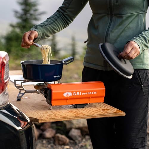 GSI Outdoors Selkirk 270 Butane Stove ? Lightweight, Compact Camping Stove with High-Output Burner, Wind Guard, and Piezo Ignition for Outdoor Cooking