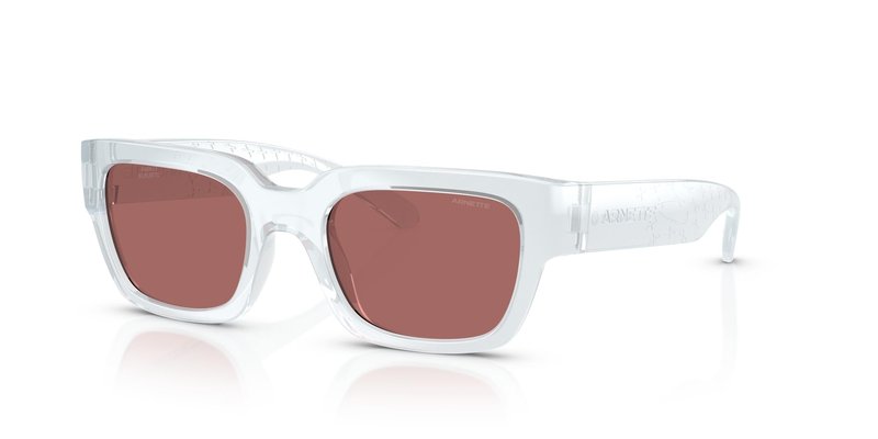 ARNETTE AN4354 Myndegap Sunglasses, Transparent Ice/Dark Violet, 49 mm