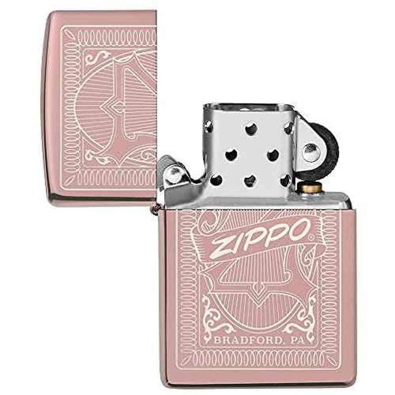Zippo Reimagine Zippo Design Rose Gold Pocket Lighter