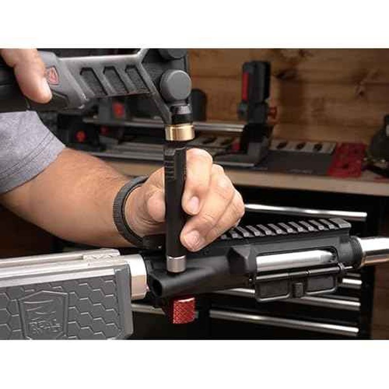 Real Avid Armorer's Master Hammer & Accu-Punch 11-Piece Pin Punch Set - 20 Ounce 9.5" Hammer W/ Soft Blow Hammer Head, Steel, Rubber & Brass Head