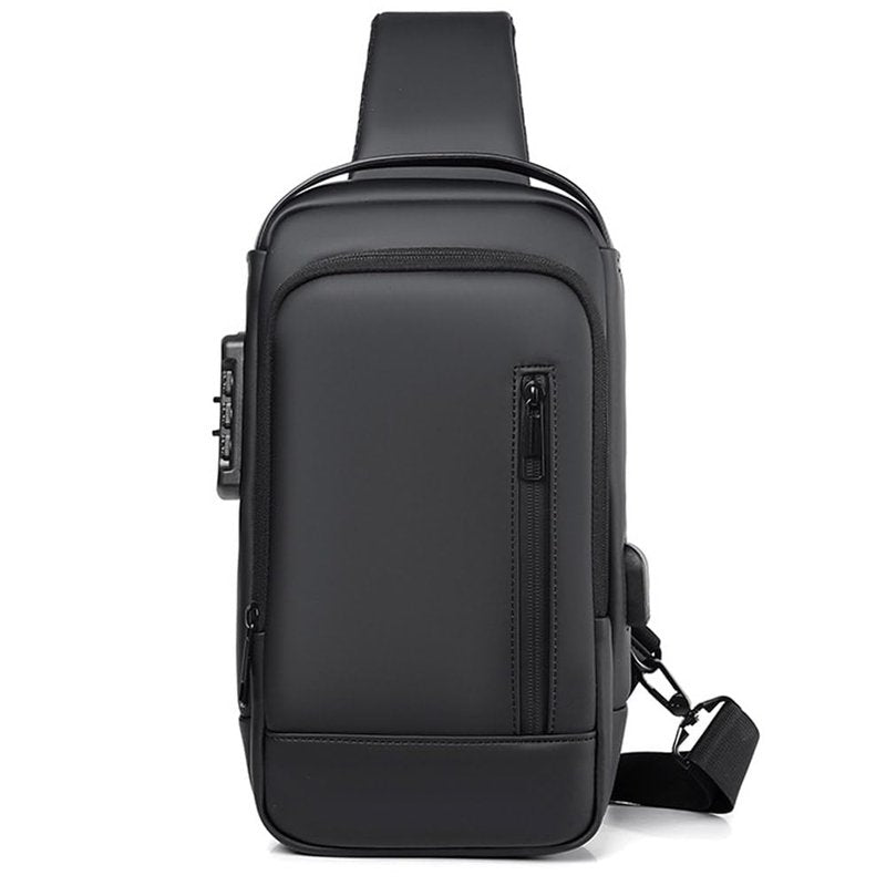 PEAGLOB Sling Bag Mens Crossbody Daypack Nylon Shoulder Bags Anti-theft Chest Bag Backpack For Men Women Hiking Motocycle with USB Charging Hole