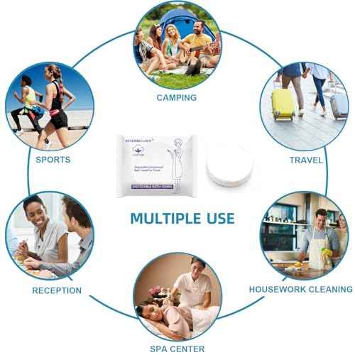 Disposable Towel Set Compressed Towels Large Bath Towel Face Towel Cotton Thick Portable Reusable Washcloth for Travel Camping Hiking Swimming Outdoor Sports Beauty Salon Cleaning Travel Kit for Hotel