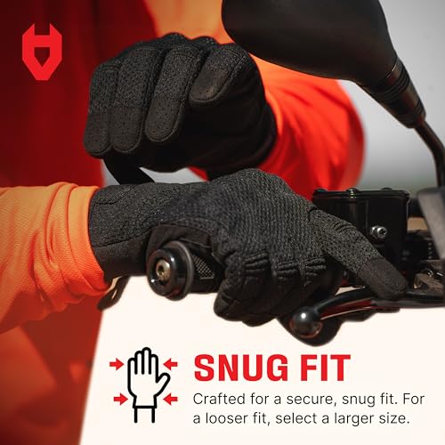 NoCry Tactical Gloves for Men with Comfortable Knuckle Guards - Durable Gloves with Reinforced Palm and Stitching - Perfect Combat Gloves Men with Touchscreen Fingers