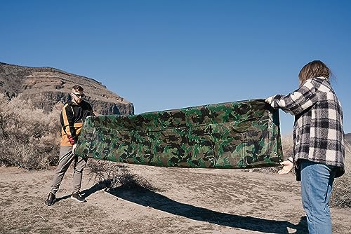 Stansport Medium-Duty Rip-Stop Tarp 5' x 7' - Green Camo (T-57-C)