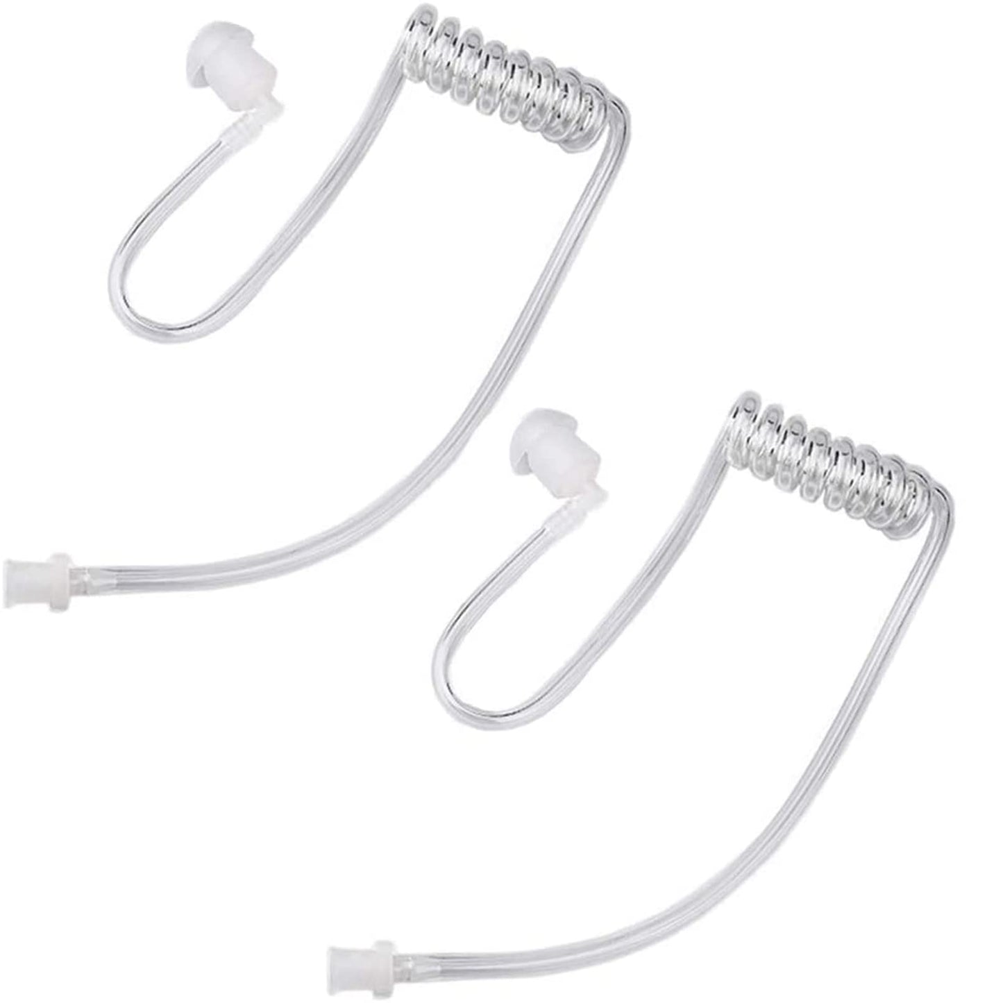 LEIMAXTE Acoustic Tube Earpiece Coil Tubes Replacement for Two Way Radio Headsets FBI Style Motorola Kenwood Walkie Talkie Earpieces with 2X Radio Earbuds (2 PCS)