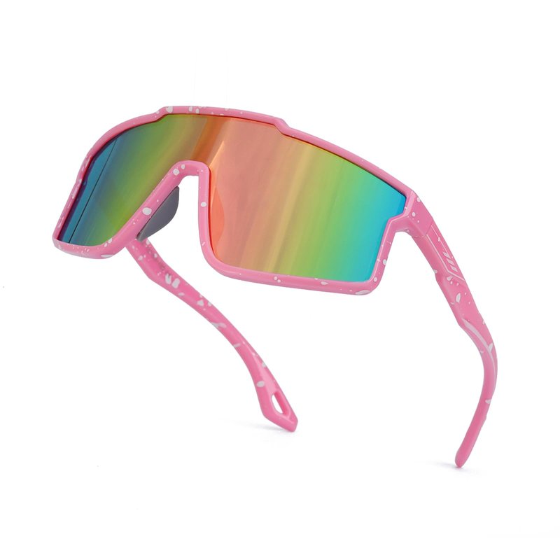 Aofalbe Kids Baseball Sunglasses, Youth Polarized Sports Sunglasses for Boys Girls, Cycling Softball Goggles UV400 Blocking (Pink Frame Pink Lens)
