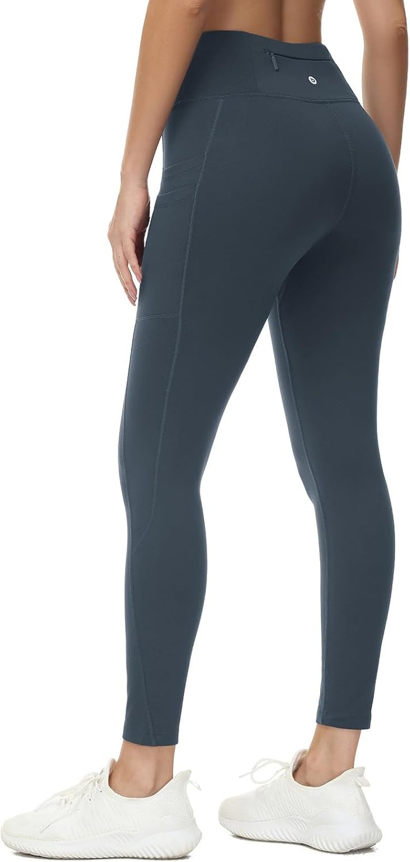 Baleaf Women's Fleece Lined Leggings - Water Resistant Thermal Tights with Pockets for Winter Running | High Waisted