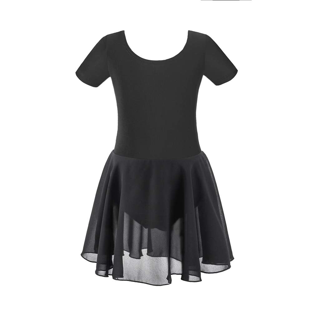 Stelle Ballet Leotards for Girls Dance Dress Criss-Cross Back (BK,4-5T)