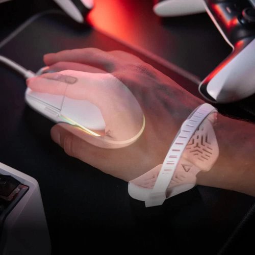 DELTAHUB Carpio G2.0 - Advanced Ergonomic Right-Handed Gaming Wrist Rest for Mouse - Superior Support for Serious Gamers - Anti-Fatigue, Smooth Glide (Small, Right, White)