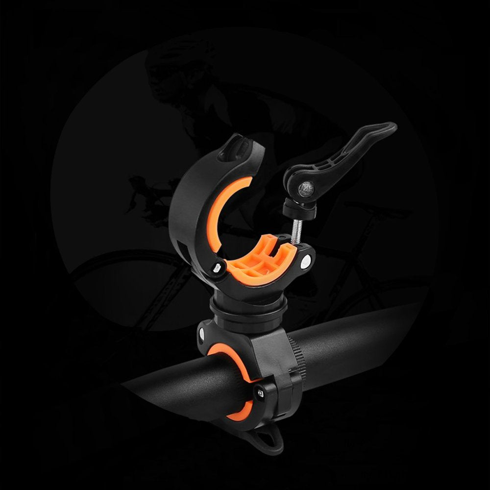 Vonpri [3 Pack Flashlight Holder, Mount Bicycle Mounting Bracket Flashlight Holder Torch Clip 360º Rotation (Orange)
