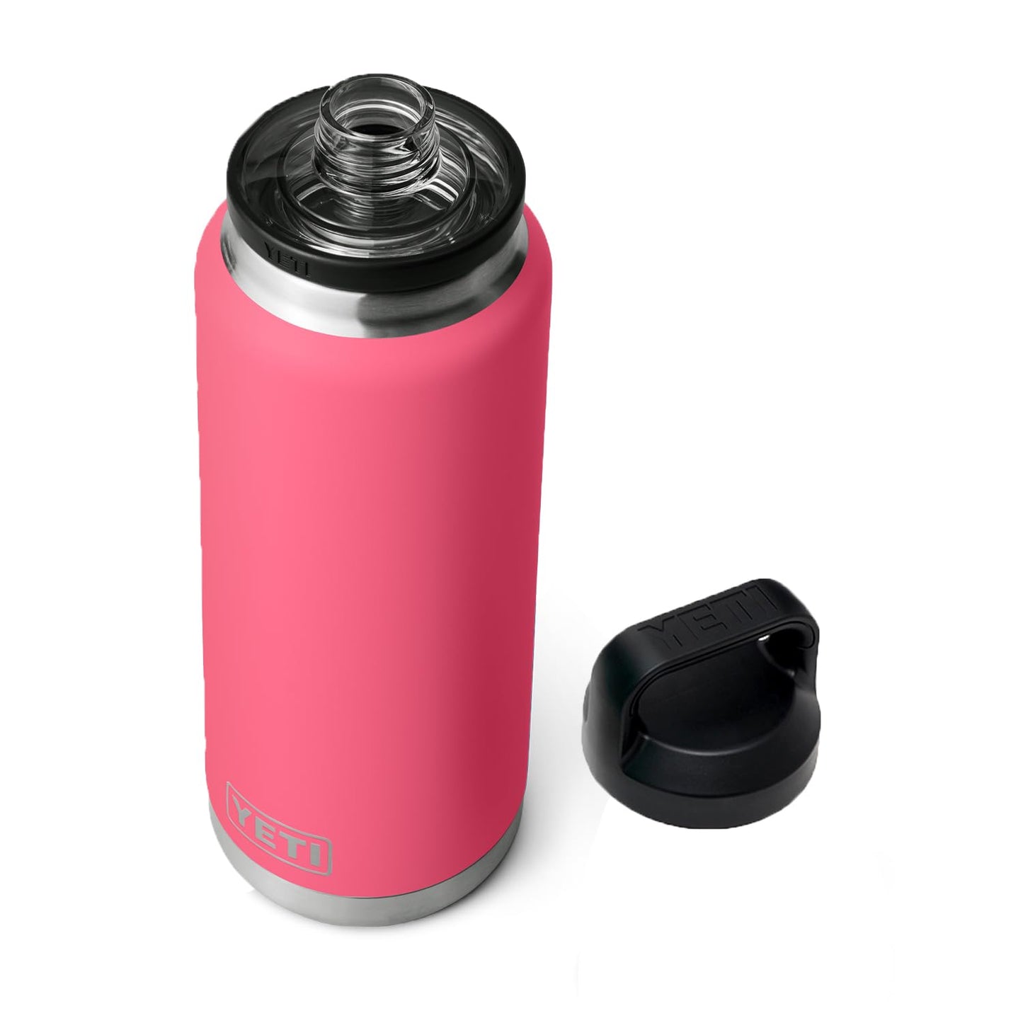 YETI Rambler 36 oz Bottle, Vacuum Insulated, Stainless Steel with Chug Cap, Tropical Pink