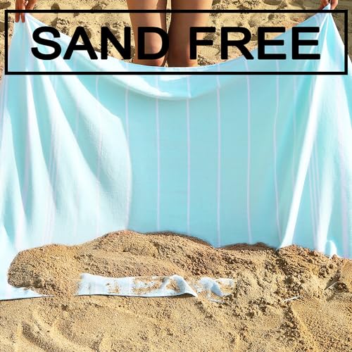Beach Towel 2 Pack,Sand Free Beach Towels Oversized 39 x 72,Turkish Beach Towel Quick Dry Towel,Lightweight Pool Towels for Adults Travel Towel,Super Absorbent Towels Beach Essentials