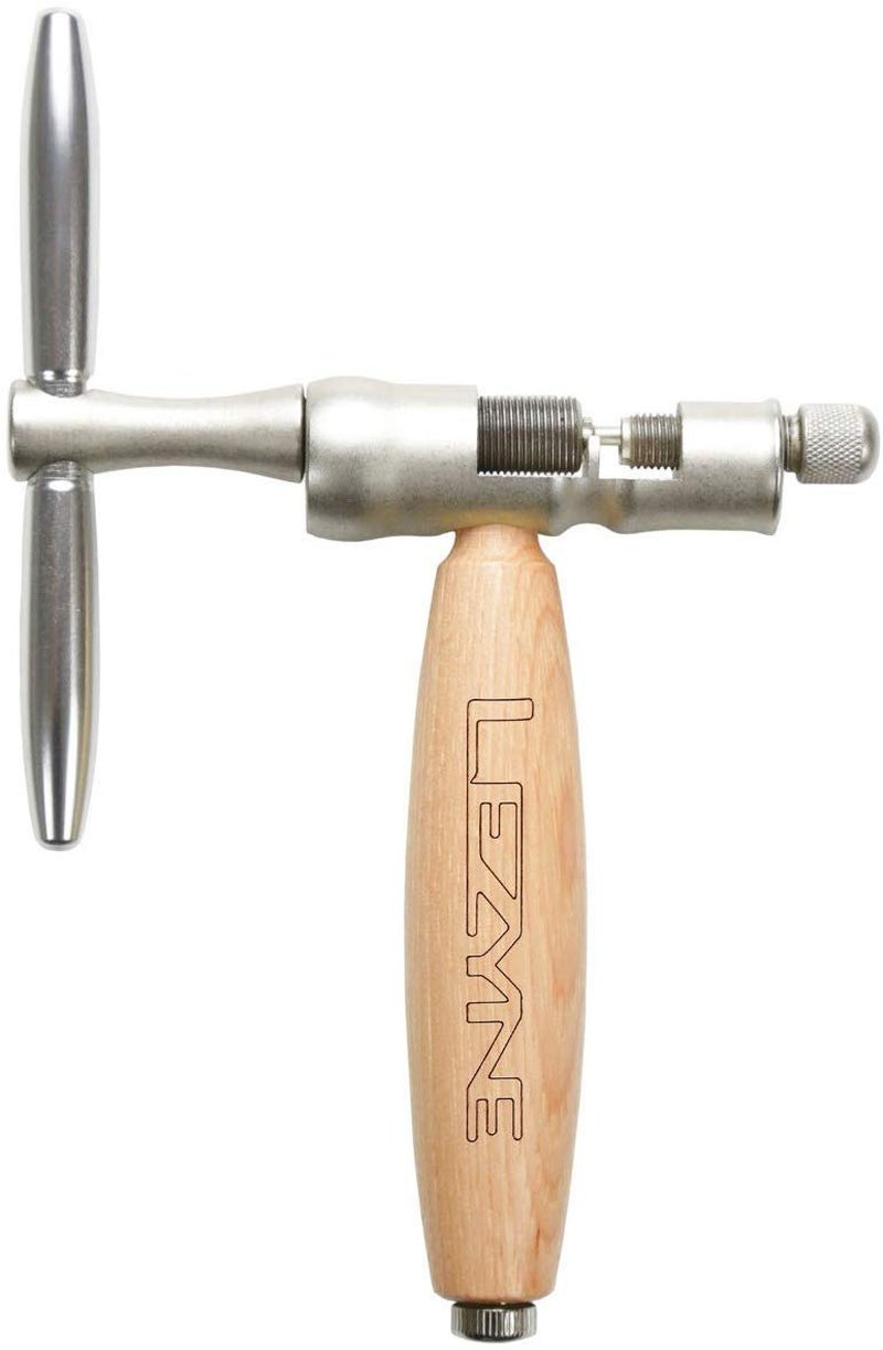 LEZYNE Classic Chain Drive Bicycle Chain Breaker Tool, Ergonomic Driver, Wood Handle, Hardened Steel Breaker Pin, Bike Repair Tool