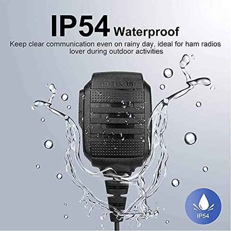 Retevis IP54 Waterproof Shoulder Speaker Mic,Compatible with Retevis RT22 RT68 H-777 RT21 RT86 RB29 RT19 RT15 NR10 RB68 RB89 BAOFENG UV-5R BF-F8HP 5RM 888S Kenwood SAMCOM pxton Walkie Talkie (10 Pack)