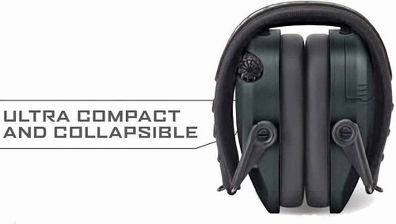 Walker's Game Ear Razor Quad Muff Black Large & Game Ear Gel Filled Ear Pad, Multi