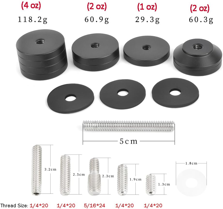 Archery Bow Stabilizer Weight Kit - Detachable Counterweights for Compound & Recurve Bows | Balance Bar