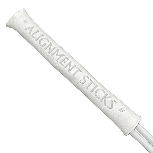 Alignment Stick Headcover Golf Alignment Stick Cover Headcover Holder 13in Hold at Least 2 Sticks - White Soft Synthetic Leather Well Made