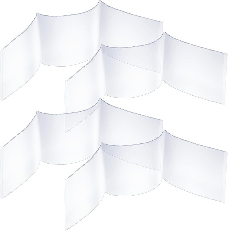 Mahjong Card Sleeves - Durable Clear Plastic Covers for 6.2 x 5 Inch Cards | 4 Pcs Tri-Fold Protector